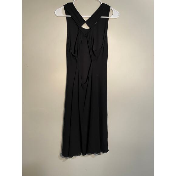 Armani Collezioni Black Silk Backless Midi Knee Length Dress - Picture 7 of 14